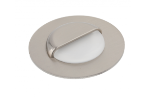 LED-Treppenleuchte ESCADA OB, DC12V, rund, milchig, 0,8W, 70lm, 4000K, Edelstahloptik, Kabel 150cm