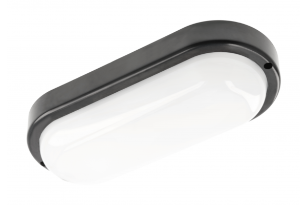 KODO Kanalleuchte, LED, 18W, 1620lm, 4000K, AC180-250V, IP54, IK08, Oval, Schwarz