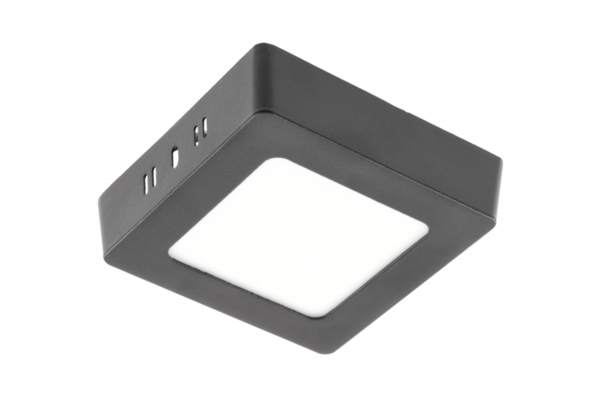 MATIS PLUS LED-Leuchte, Downlight, 7W, schwarz, 3000K, 560lm, AC220-240V, Anbau, IP20, 120°