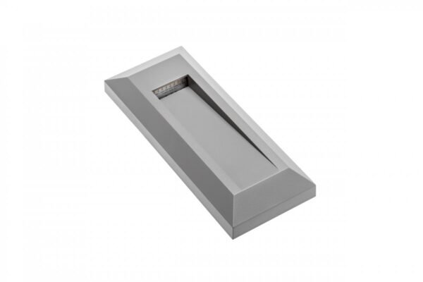 LED-Treppenleuchte SILVER PB, 1W, 45lm, AC220-240V, 50/60Hz, Abstrahlwinkel 120*, IP65, Rechteck, c