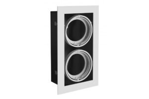 Deckeneinbaustrahler PIREO, doppelt, grau/grau