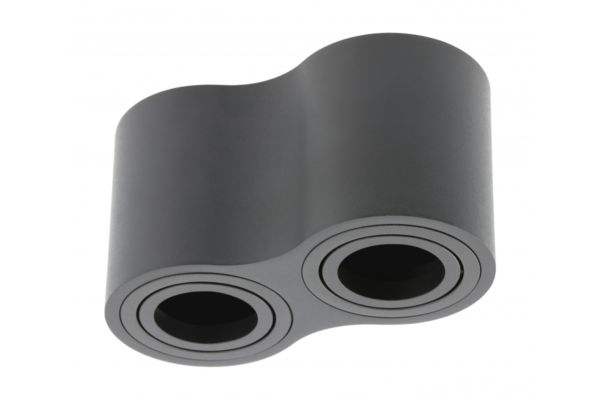 Deckenleuchte AVEIRO DUO, Aluminium, 160x80x85mm, IP20, max. 20W*2, rund, schwarz