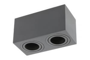 Deckenleuchte AVEIRO DUO BIS, Aluminium, 160x80x85mm, IP20, max 20W*2, quadratisch, schwarz