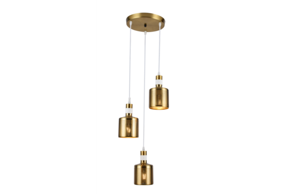 Deckenleuchte BELLIS 3P,4611, AC220-240V,50/60Hz,1*E27, IP20,DURCHM. 32 CM, dreifach, weiß/gold