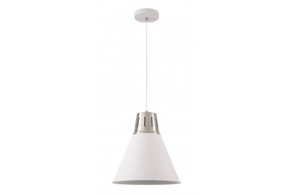 Deckenleuchte GIANNI L,AC220-240V,50/60Hz,1*E27,max.40W,IP20, Durchm. 32cm, einfach weiß/silber