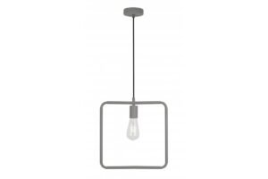 Deckenleuchte LIJA,2836,quadratisch,AC220-240V,50/60Hz,1*E27,max.40W, Durchmesser 29cmx10cm,einfach grau