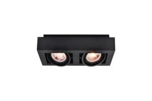 Deckenleuchte Loid,4700,AC220-240V, 50/60 Hz, IP 20,2*GU10,ES11, Zwilling,schwarz