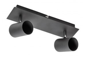 Deckenleuchte VENETO, IP20, max. 20W, 2 x GU10, rund, schwarz