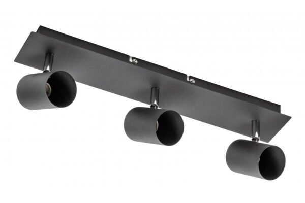 Deckenleuchte VENETO, IP20, max. 20W, 3 x GU10, rund, schwarz