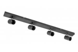 Deckenleuchte VENETO, IP20, max. 20W, 4 x GU10, rund, schwarz