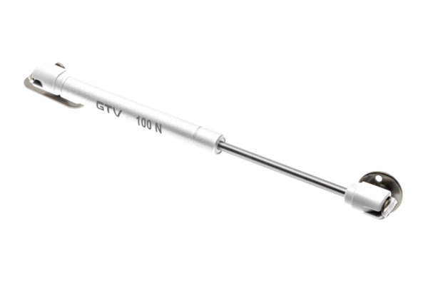 GTV Gasdruckfeder INDUSTRY 100N weiß – Möbelfeder Klappenbeschlag mit Dämpfer PD-G0100-02-N10