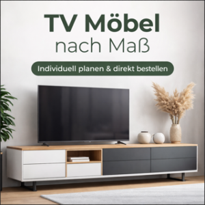 TV Möbel Sideboard nach Maß modernes Lowboard im Wohnzimmer mit Stauraum und Design