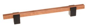 Schwarz matt Pulverbeschichtung B50 + Holz