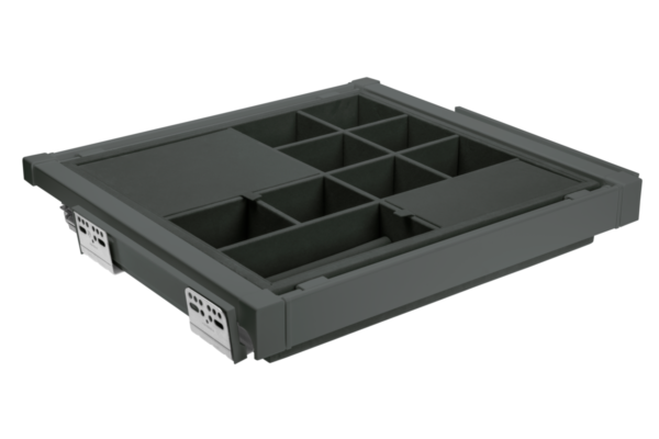 GTV ELITE Schublade, Schmuck-Organizer, 760-818, Soft-Close anthrazit, anthrazit matt