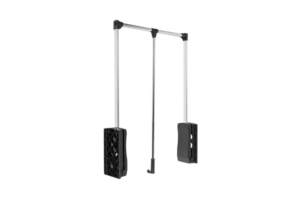 Unbenannt1-1.png KreAktivMöbel Kleiderlift 875–1200 mm metallic/ schwarz – absenkbare Kleiderstange, passend für Ikea PAX, Traglast 8 kg