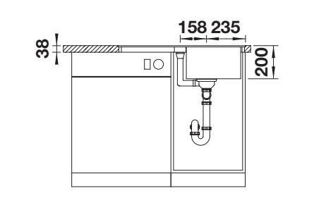 BLANCO ADIRA 45 S-F SILGRANIT