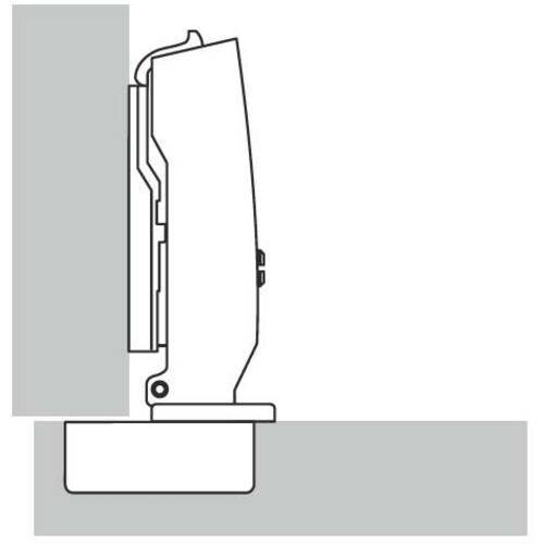 Scharnier Hettich Slide-On 2333 T 42 Kröpfung 0 mm