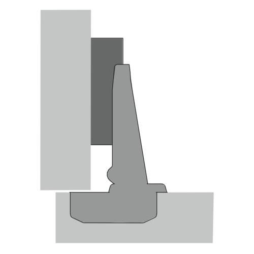 Scharnier Hettich Slide-On 2333 T 42 Kröpfung 0 mm
