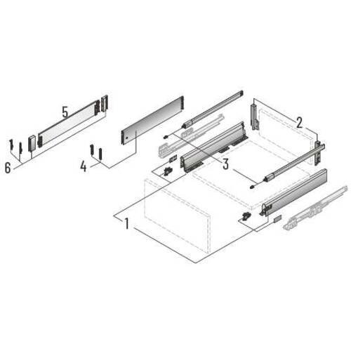 Hettich 9122978 Schubkast. Designelementadapter