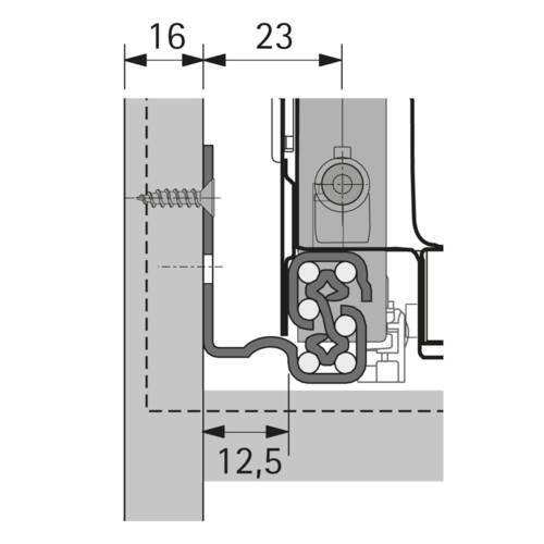 Auszugsführung Quadro V6 Push to