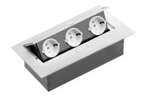 Möbelsteckdose 3x Schuko-Steckdose, Kabel 1,5m,