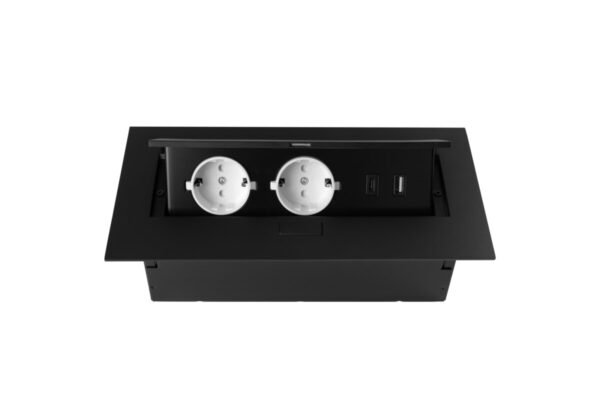 GTV Möbelsteckdose 2x Schuko USB