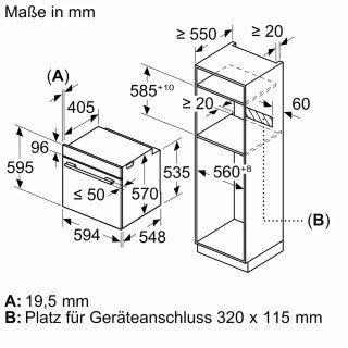 BOSCH Serie 4 Einbau-Backofen 60