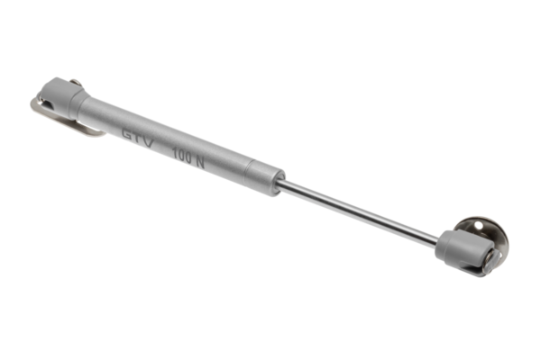 GTV Gasdruckfeder INDUSTRY 100N grau – Möbelfeder Klappenbeschlag mit Dämpfer PD-G0100-02-N02