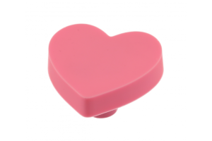 Möbelgriff Heart, Gummi, rosa