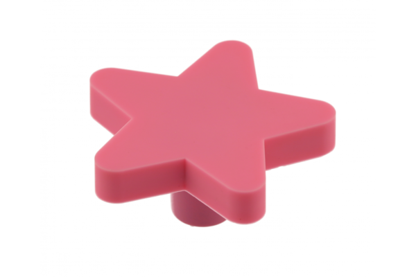 Möbelgriff Star, Gummi, rosa