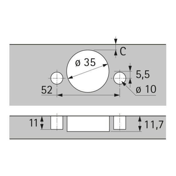 Scharnier Hettich Sensys 8657i